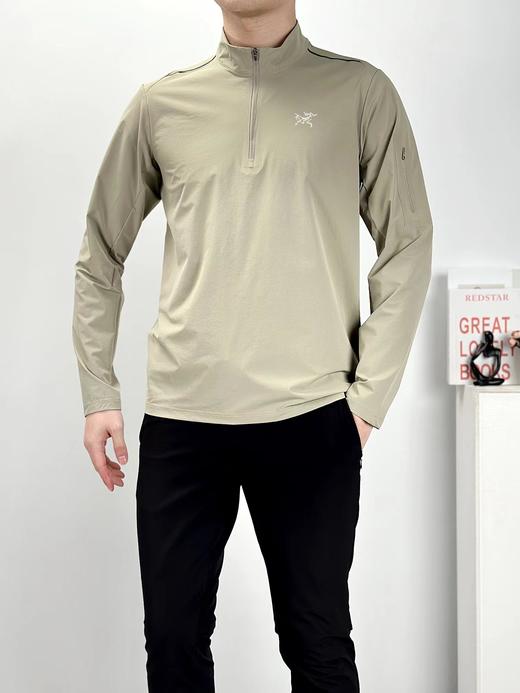 F031878新款半拉链四面高弹高品质多层次叠穿健身运动打底衫 商品图9