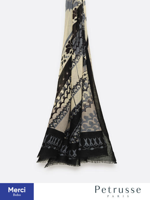 Petrusse贝图丝 璀璨巴黎·大皇宫合作款 羊毛真丝长巾 商品图9