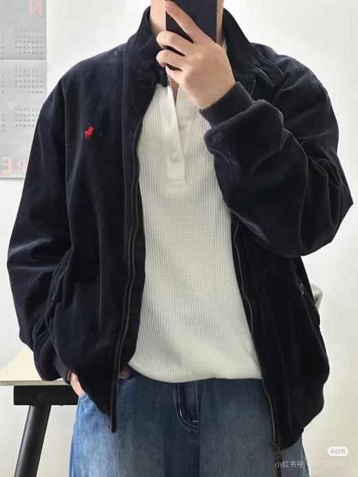 F031810翻领拉链防风设计宽松版休闲百搭复古胸前刺绣工艺外套 商品图4