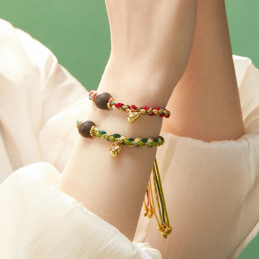 【故宫饰品】祥瑞安康端午节扩香合香珠手绳五彩绳编织手链毕业礼物 商品图5