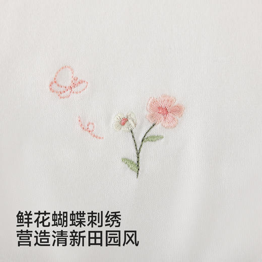 【商场同款】英氏女童上衣夏季2026新款女宝宝短袖圆领绣花T恤衫 商品图3