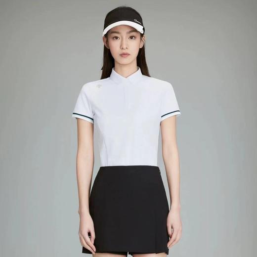 F0318126撞色提织装饰女士防晒修身短袖POLO衫上衣 商品图9