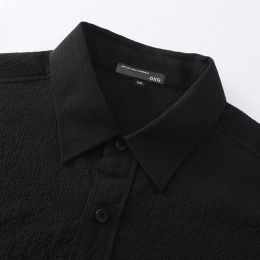 GXG男装26夏季日常通勤简约舒适百搭青年休闲男式翻领短袖衬衫K&C 商品图2