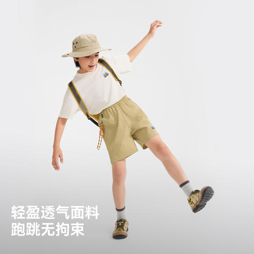 伯希和户外休闲裤男童26春季新款防泼拒水短裤轻量透气裤子女童 商品图2