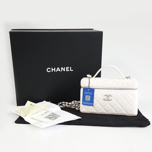 【闲置】CHANEL香奈儿AP4854 B21489 1060125B白色银扣荔枝牛皮星星LP盒子包手提单肩包女士160326AK30 商品图1