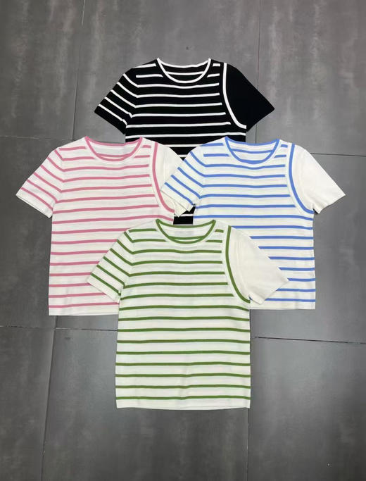 原单新款撞色条纹针织上衣 商品图4