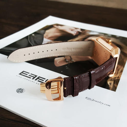 【95新】Jaeger-LeCoultre 积家Q7002620自动机械机芯日期显示、双时区35*50.5MM（含表耳 男款）翻转系列18K玫瑰金090326TJ42 商品图5