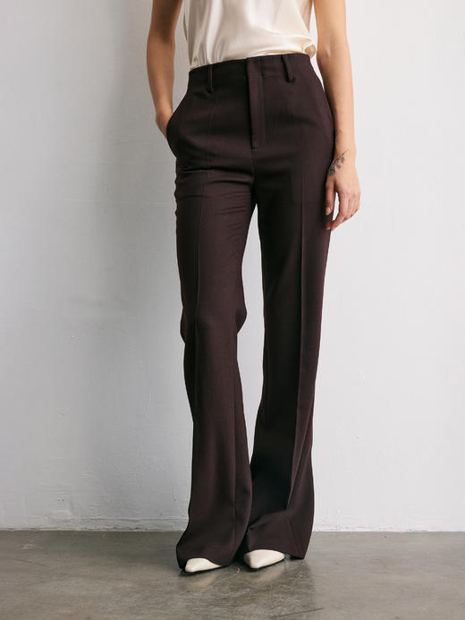 YANYI CHANG｜92890481 脚口开叉修身显瘦喇叭裤 [ 烟墨花灰 ] 商品图4