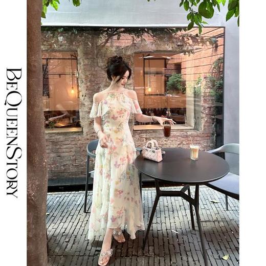 【孤品样衣，不退不换】【花蔓神女】轻奢小众高级感荷叶边冰丝显瘦连衣裙女 商品图3