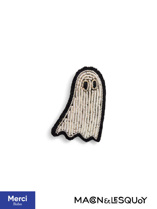 Macon&Lesquoy 原创设计 幽灵 恐怖系列 M&L刺绣手工饰品胸针 商品图0