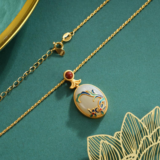 子佩集S925银【如锦似画】套链项链【DZ04418】和田玉镀金国潮2509 商品图1