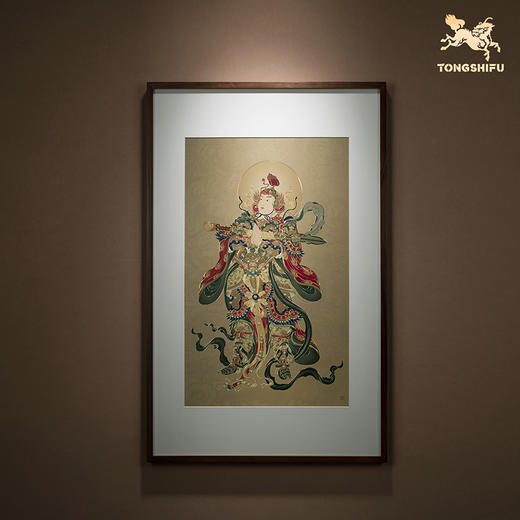铜师傅 手工錾刻 铜雕画《韦陀菩萨》玄关沙发背景墙中式装饰挂画 商品图0