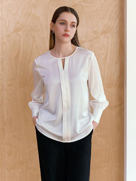 【桑蚕丝套头衬衫】26年春夏女士90桑蚕丝薄款直筒真丝上衣