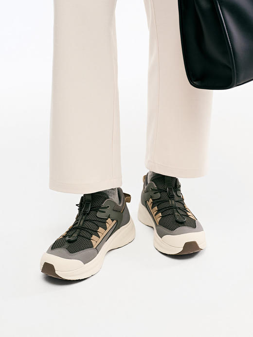 PANSY盼喜宽胖脚透气网面休闲鞋厚底男鞋2026年春夏新款--1148 商品图2