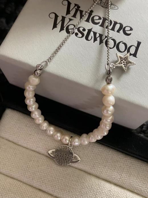 F031811珍珠上手真的绝绝子~富贵千金感满钻星球珍珠星星手链 商品图0