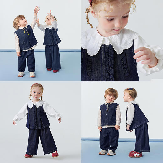 【软牛仔】迷你巴拉男女童套装植物纤维柔软宝宝不易褪色2026春 商品图4