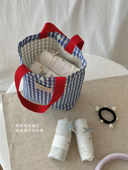 送手提袋！随机送珍珠发绳~10条盲盒内裤春款棉弹力中腰收腹女士三角内裤 多种材质款式随机发 纯棉底档 商品图3