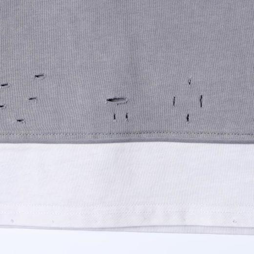 26034SDSA男装2026新款高贵轻奢高街拼接割破设计圆领短袖T恤百搭时尚 商品图3