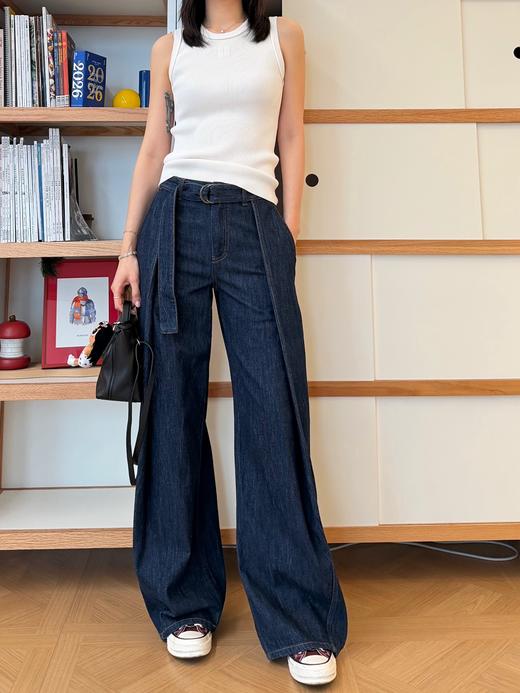 罗意威 新款腰带阔腿牛仔裤 商品图1