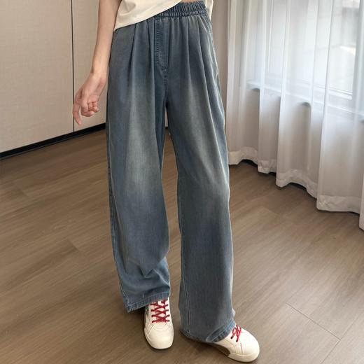 （3-5天发货）莱赛尔天丝牛仔裤，不易皱、很凉快，穿上显腿长 商品图0