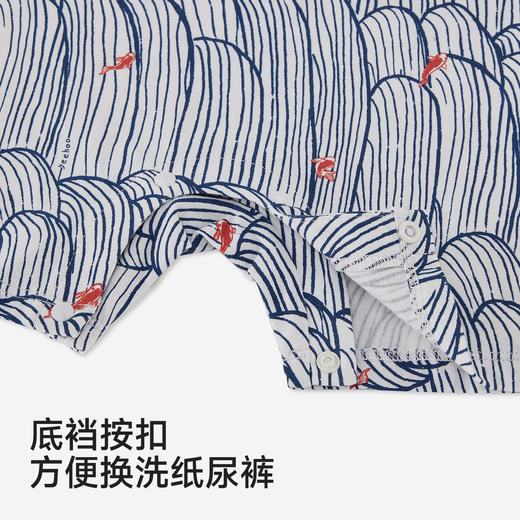 【商场同款】英氏男童夏季新款婴儿短袖连体衣透气宝宝哈衣 商品图3