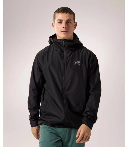 F031808男女情侣款春季户外防风休闲功能性薄款软壳梭织压胶连帽外套 商品图3