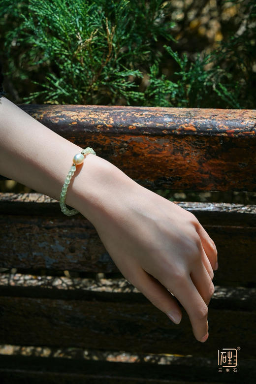 春日绽放 三生石吾行葡萄石切面巴洛克珍珠“万能扣”项链 | 葡萄石切面巴洛克珍珠手链 商品图10