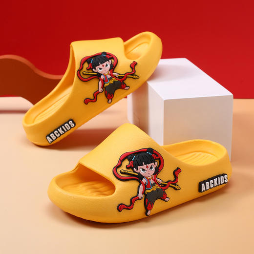 【ABCKIDS】 儿童拖鞋哪吒男女童卡通防滑轻便凉拖室内外家居24-41 商品图7