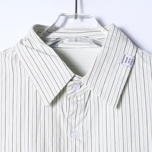 SDSA男装2026新款高贵轻奢时尚简约竖纹设计短袖衬衫T恤百搭宽松 商品图1