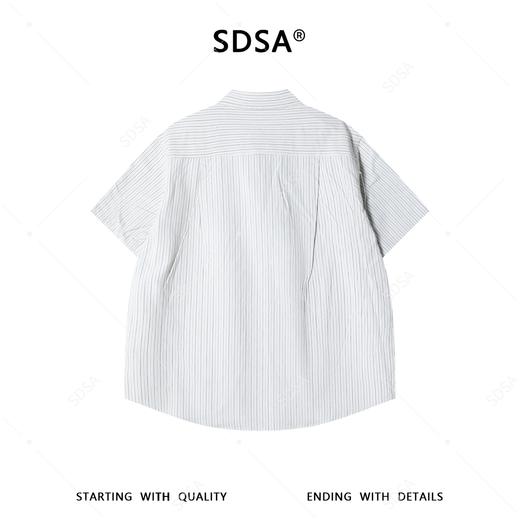 SDSA男装2026新款高贵轻奢时尚简约竖纹设计短袖衬衫T恤百搭宽松 商品图4