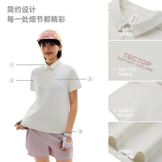 探拓户外速干POLO衫男女短袖T恤夏季防晒透气抗菌情侣款运动上衣 商品图1