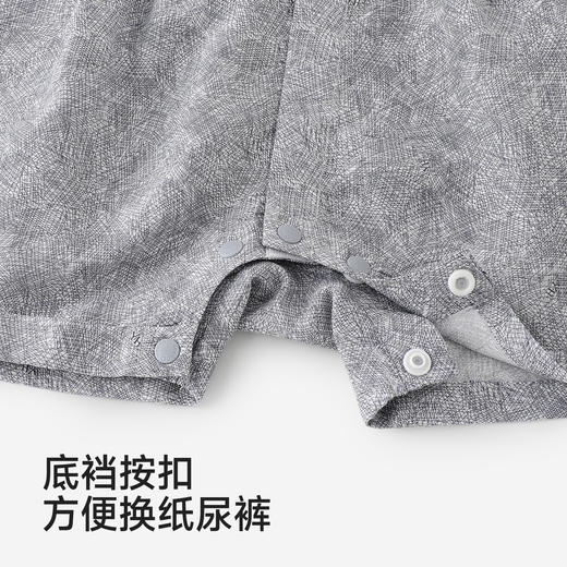 【商场同款】英氏婴儿连体衣夏男宝短袖哈衣洋气礼服透气宝宝爬服 商品图4