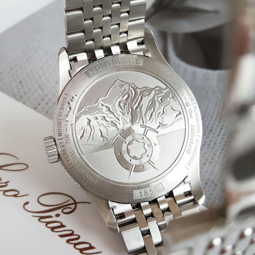 【98新（放置品）】Montblanc 万宝龙125872自动机械机芯日期显示、双时区42MM（男款）1858系列精钢130326NJS18 商品图7