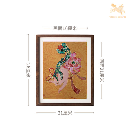 铜师傅 手工錾刻 铜雕画《福禄大吉（桌面）系列》办公室装饰画 商品图11