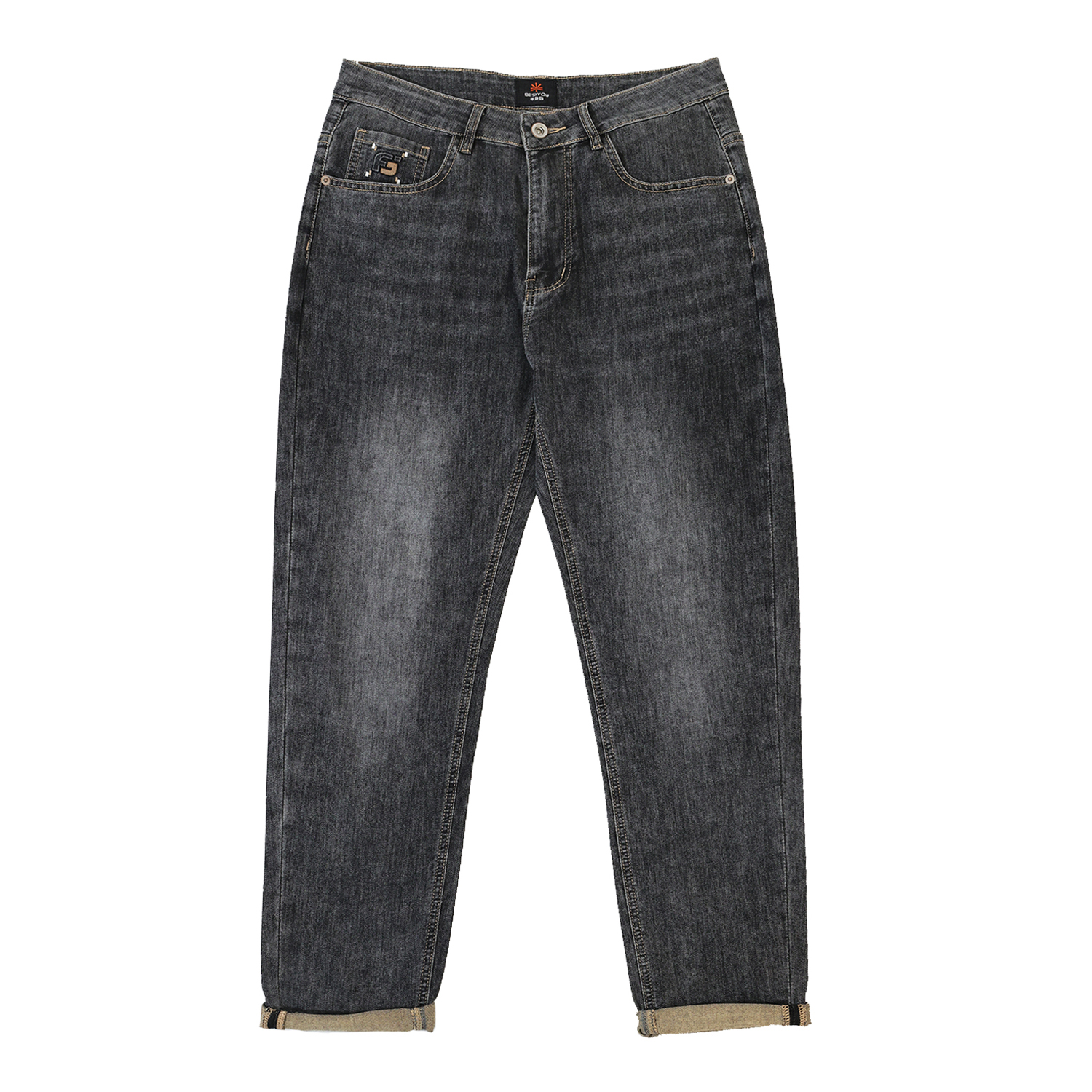 半身缘男裤 春季透气经典舒适柔软合体版牛仔裤261201U10130260