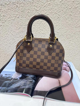 LV alma bb 棕棋盘格 贝壳包