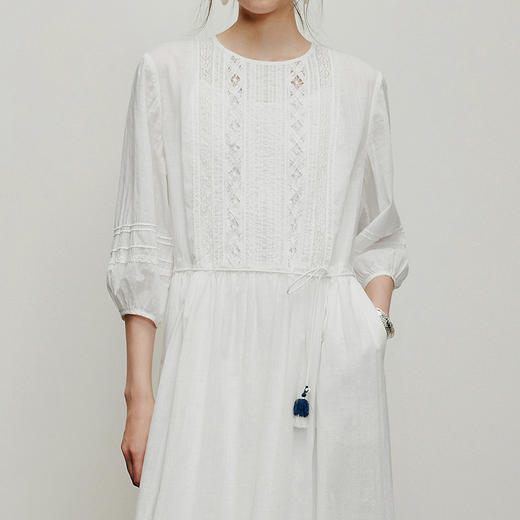 【林栖设计小店】手工腰绳|百搭多色优雅镂空花边2026夏新款连衣裙两件套1962119 商品图5