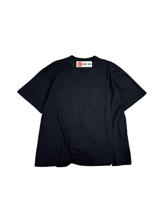 男款不规则拼接短袖T恤he013 商品图0