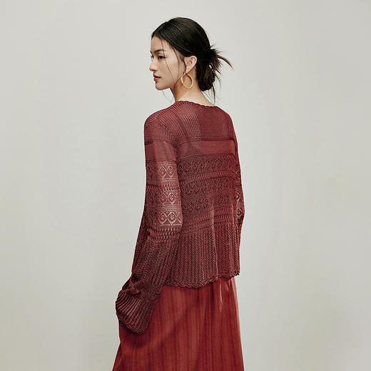 【林栖设计小店】手工系带|多色镂空肌理2026夏新款毛织外套针织两件套1962165 商品图10
