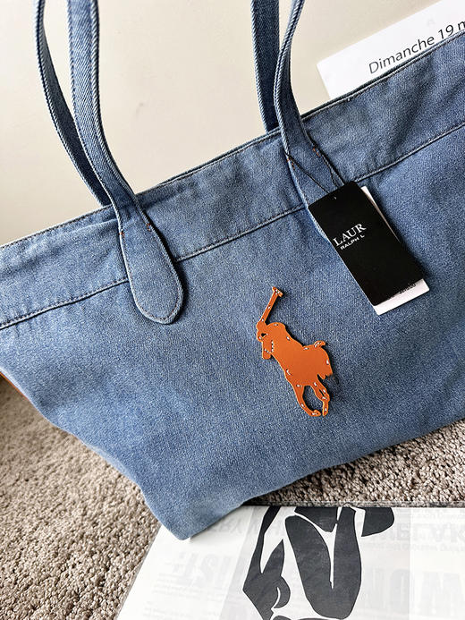 THS-无 RL马球家  春季出行搭子 在售款牛仔托特包 CQ1432 商品图2