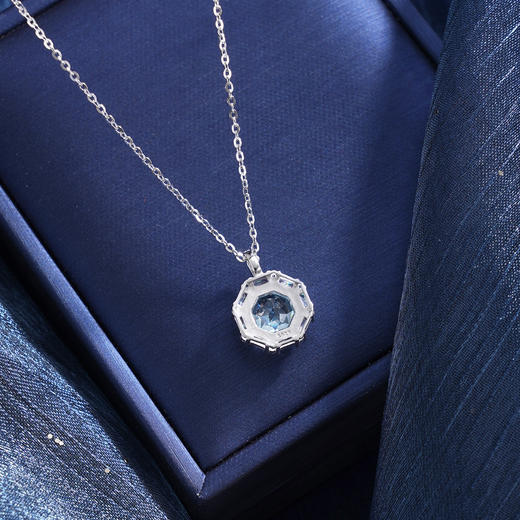 子佩集【蓝调旋律】S925银套链【YL-7466】时尚玫瑰切锆石项链2509 商品图6