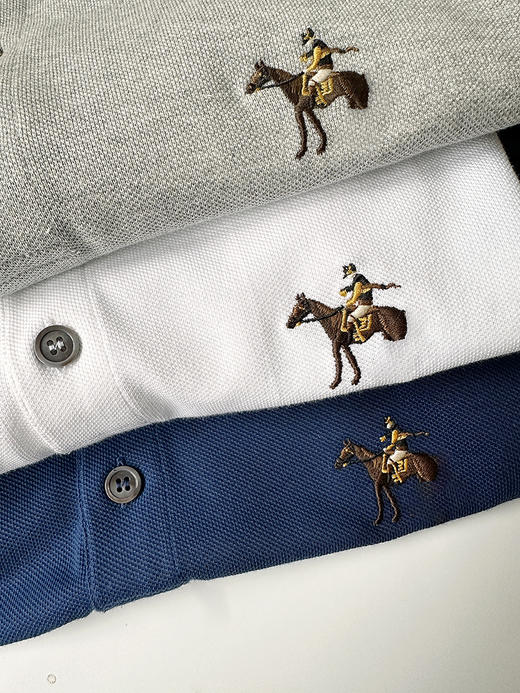 THS-限时 RL马球家 男士翻领网眼柔软短袖polo 3色 AH2514 商品图5