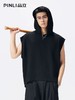 PINLI品立2026夏季新款宽松连帽无袖T恤纯色上衣男潮GD262111011 商品缩略图0