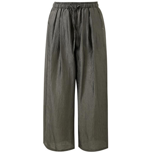 【醋酸休闲裤】三彩2026春季新款长裤宽松阔腿裤高腰垂感显瘦M 商品图4