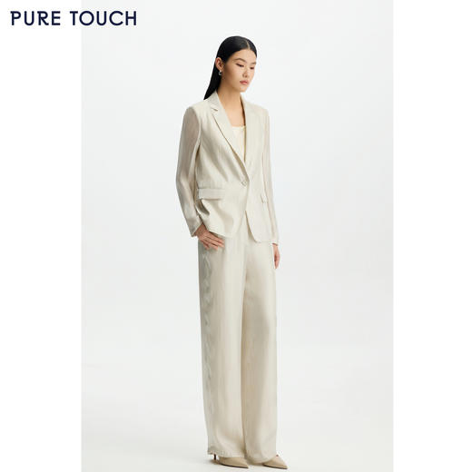 商场同款PURE TOUCH 26春夏新款水银纱西装外套微收腰珠光西服女 商品图1