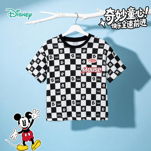 迪士尼妙趣之旅宽松米奇花版短袖T恤222DS0573 商品图3