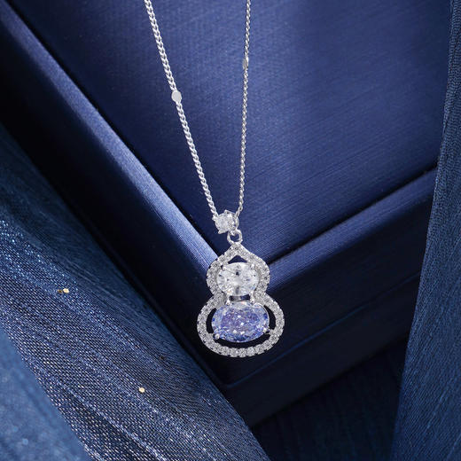 子佩集【紫气福来】S925银套链【YL-7561】时尚锆石葫芦项链2509 商品图8