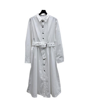 女款全棉腰带衬衫裙ba010