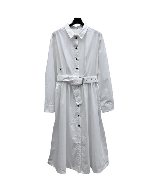 女款全棉腰带衬衫裙ba010 商品图0