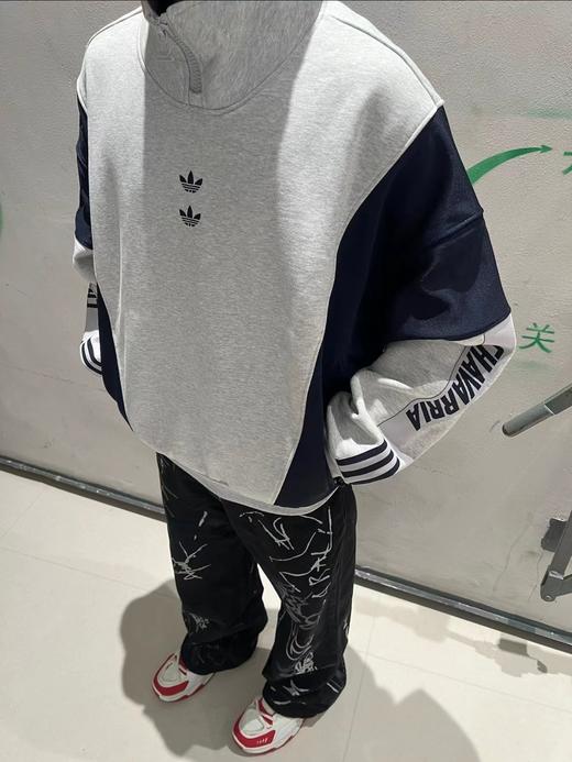 F031844春季新款拉链立撞色拼接领半高领运动套头长袖卫衣 商品图9